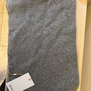 Quince Gray Cashmere Knit Scarf